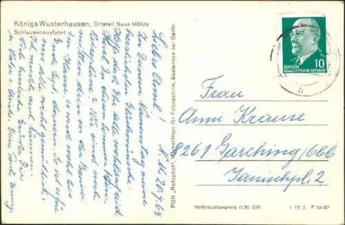 Neue Mühle-Königs Wusterhausen Dampfer Horrido - Neue Mühle 1963 