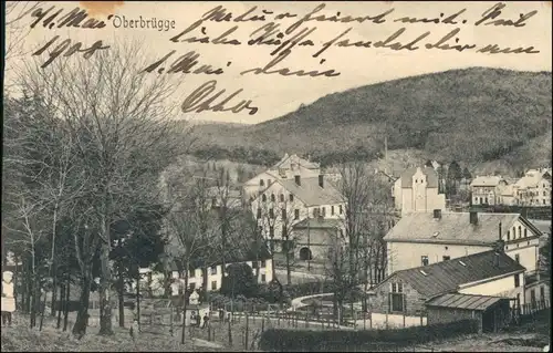Ansichtskarte Oberbrügge-Halver Stadtpartie 1913 