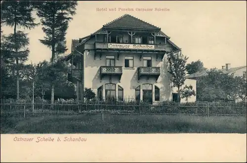 Ansichtskarte Bad Schandau Partie am Hotel Ostrauer Scheibe 1908 