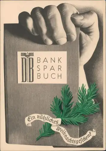Ansichtskarte  Werbekarte Dresdner Bank - Weichnachten 1933