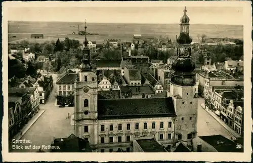 Postcard Sprottau Szprotawa Rathaus 1940