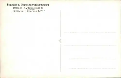 Johannstadt-Dresden Kunstgewerbe Museum Eliasstraße 34 Gotischer Ofen 1929 2