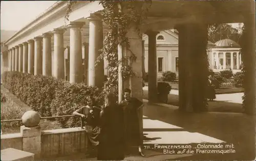 Franzensbad Františkovy Lázně Colonnade mit Blick auf die Franzensquelle 1925