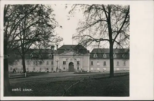 Postcard Doberschisch Dobříš Zámek/Schloss 1938