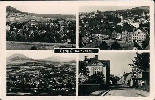 Böhmisch Kamnitz Česká Kamenice Mehrbild, Straße, Platz und Überblick 1930