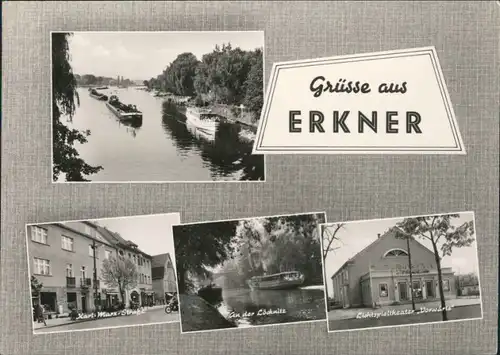 Erkner Fahrgastschiff, Karl-Marx-Straße, Löcknitzpartie, Lichtspieltheater 1966