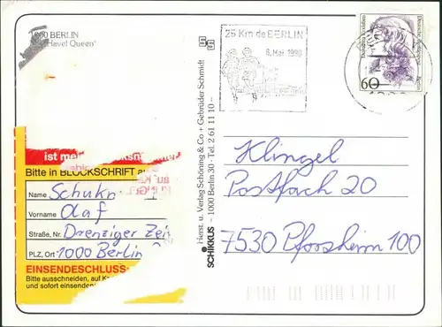 Ansichtskarte Berlin Berliner Fahrgastschiff MS "Havel Queen" 1990