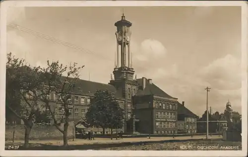 Postcard Kolin Kolín Obchodní Akademie/Wirtschaftsakademie 1930