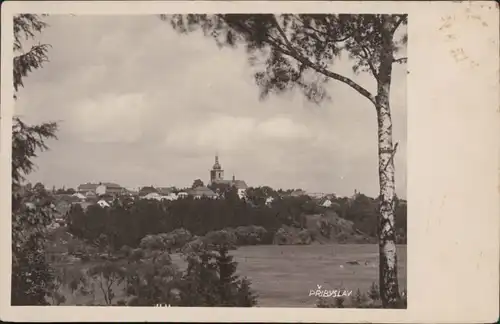 Postcard Primislau Přibyslav Blick auf den Ort 1930