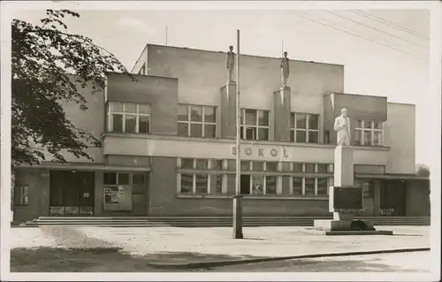 Postcard Eisenbrod Železný Brod Sokolovna 1945