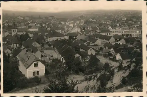 Postcard Wschetat Všetaty Blick auf den Ort 1941