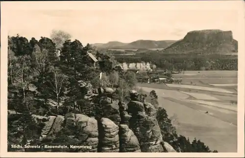 Struppen (Sächsische Schweiz) Kammweg, Rauenstein (Sächsische Schweiz) 1954