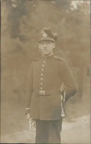  Soldaten-Porträts 1. Weltkrieg Säbel Mütze mit Fell 1917 Privatfoto