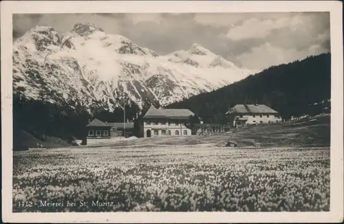 Ansichtskarte St. Moritz Meierei 1928