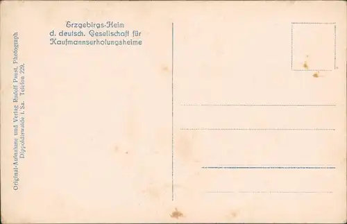 Ansichtskarte Bärenburg-Altenberg (Erzgebirge) Erzgebirgs-Heim 1929 
