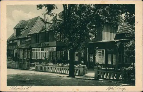 Ansichtskarte Schierke Straßenpartie Hotel König 1928 