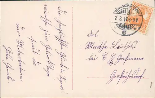 Ansichtskarte Kind Matrose Hohenzollern, Geburtstag 1917 Stempel Großrörsdorf