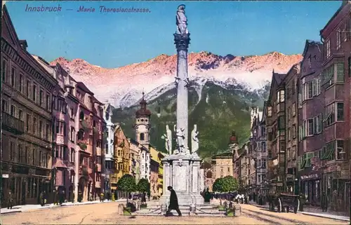 Ansichtskarte Innsbruck Maria Theresienstraße 1913