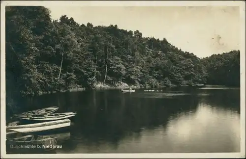 Ansichtskarte Gohlis-Niederau Partie an der Buschmühle 1930 