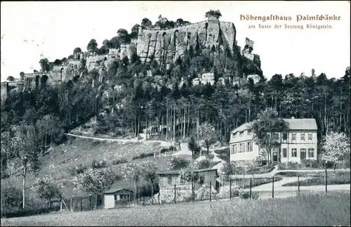 Königstein (Sächsische Schweiz) Höhengasthaus Palmschänke 1938 