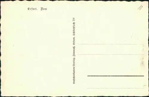 Ansichtskarte Erfurt Erfurter Dom von den Gärten aus 1932