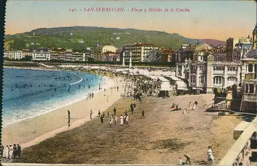 San Sebastian Donostia / Donosti Flaya y Hoteles de la Concha 1920