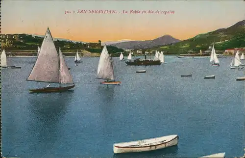 San Sebastian Donostia / Donosti  La Babia am Regattatag 1925