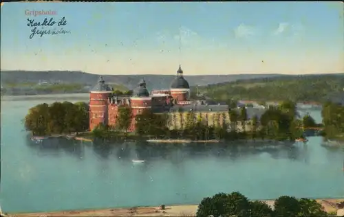 Postcard Mariefred Schloss Gripsholm 1923