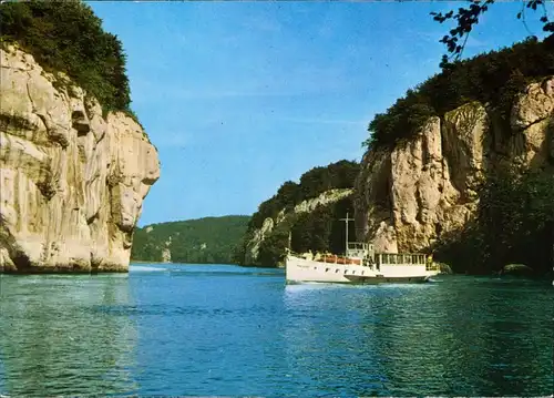 Ansichtskarte Weltenburg-Kelheim Donaudurchfahrt - Schiff 1985