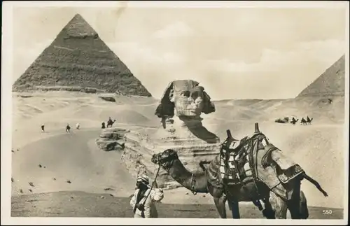 Kairo القاهرة Kanel und Pyramide 1929 
