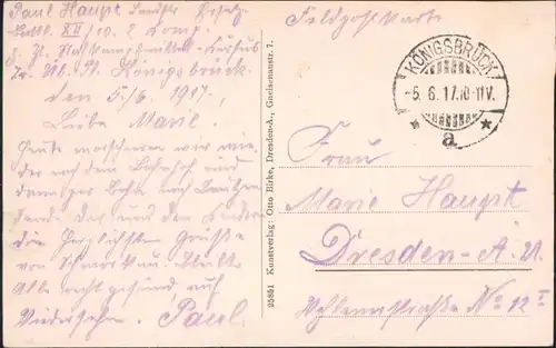 Schmorkau-Neukirch (bei Königsbrück) Šmorkow Partie am Schloß 1917 