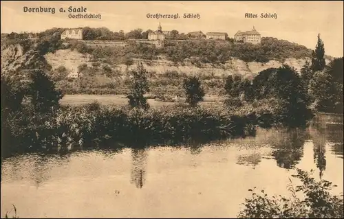 Ansichtskarte Dornburg-Camburg Blick auf die drei Schlösser 1913 