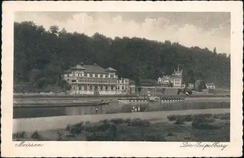 Ansichtskarte Meißen Blick auf die Geipelburg 1928 