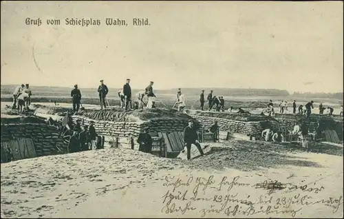 Ansichtskarte Porz-Köln Schießplatz -Wahn -Übung 1911 