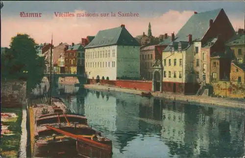 Namur Namen / wallonisch: Nameûr Vieilles maisons sur la Sambre 1915 