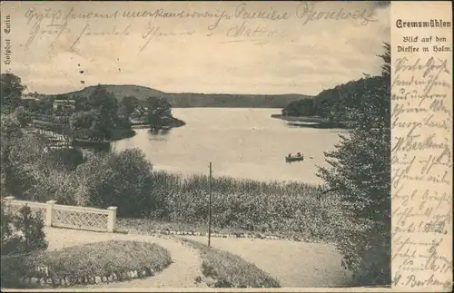 Ansichtskarte Gremsmühlen-Malente Straße, Stadt und See 1899 