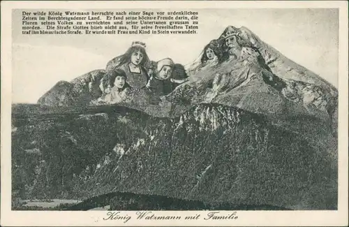 Berchtesgaden Berge als Menschen König Watzmann und Familie 1918 