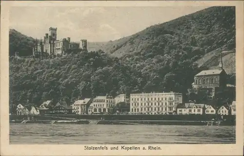 Ansichtskarte Stolzenfels-Koblenz Stadt und Kapellen 1929 