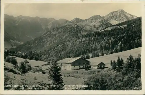 Bad Hindelang Hornwirtshaus mit Nebelhorn - Retterschwangertal 1934 