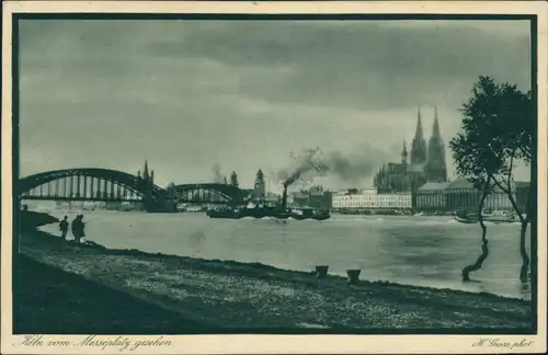 Ansichtskarte Köln vom Messeplatz - Angler 1930 