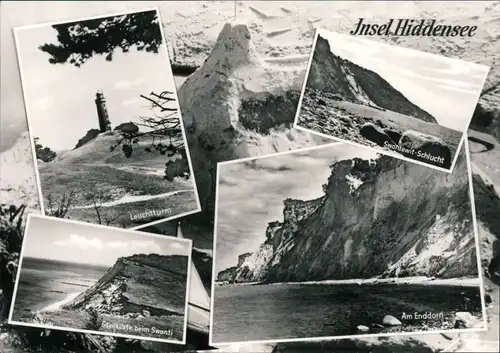 Hiddensee Hiddensjö, Hiddensöe Leuchtturm, Steilküste - MB 1978 