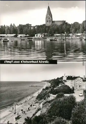 Ansichtskarte Rerik Kirche, Strand mit Küste 1976