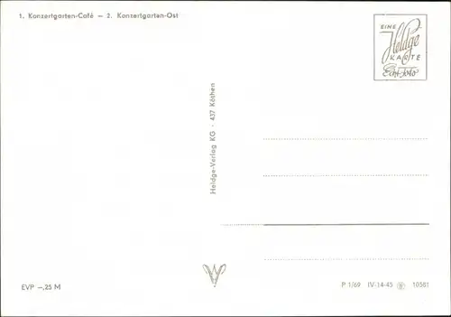 Ansichtskarte Kühlungsborn Konzertgarten-Café, Konzertgarten-Ost 1969