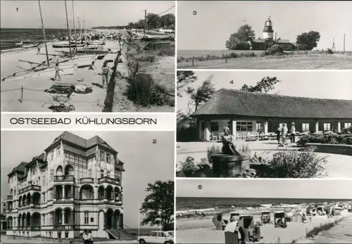 Kühlungsborn Strand, Erholungsheim, Leuchtturm, Konzertgarten 1983