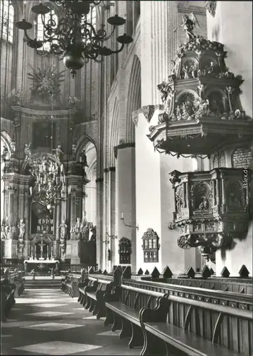 Ansichtskarte Rostock Marienkirche 1980