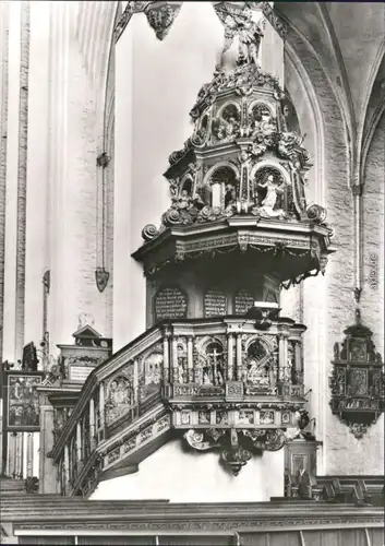 Ansichtskarte Rostock Marienkirche - Kanzel 1980