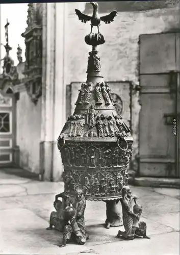 Ansichtskarte Rostock Marienkirche - Taufkessel 1980