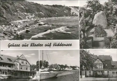 Kloster-Hiddensee Hiddensjö, Hiddensöe Grabstätte, Erholungsheim, Hafen 1975