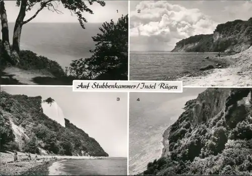 Stubbenkammer-Sassnitz Saßnitz Meer, Strand, Königsstuhl, Steilküste 1988