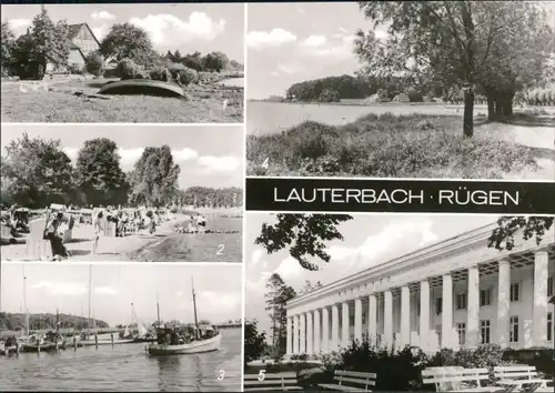 Ansichtskarte Putbus Bauernhaus, Strand, Hafen, Erholungsheim 1981